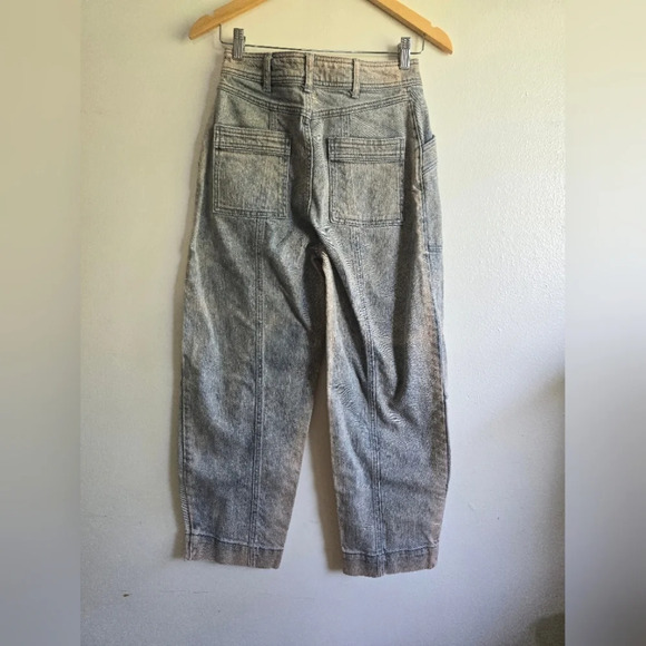 ANTHROPOLOGIE Pilcro Ultra High Rise Cropped Jeans,Grey/Peach Acid Wash, Size 26 - Picture 5 of 11